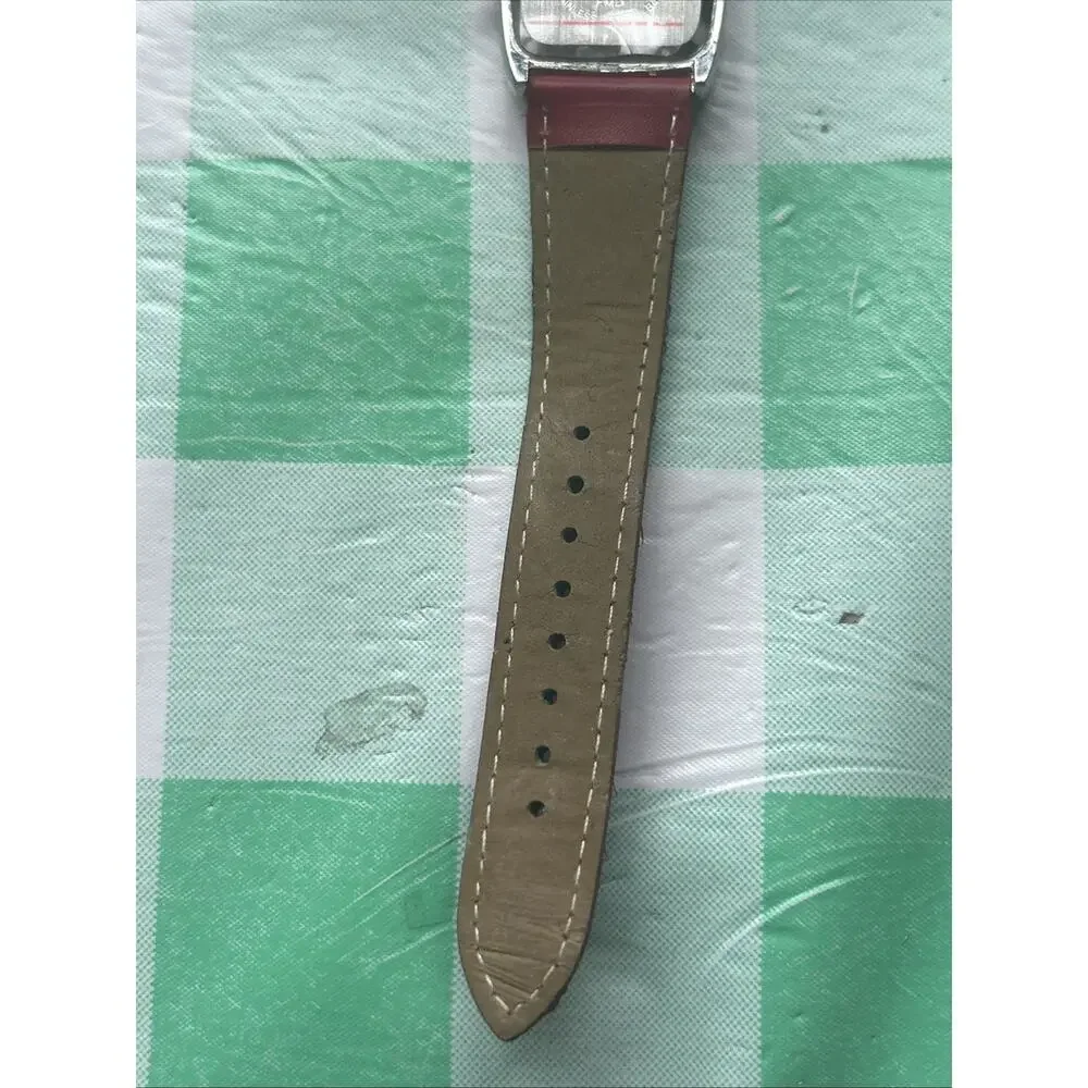 Merona Silver Tone Red Band Women’s Quartz Watch